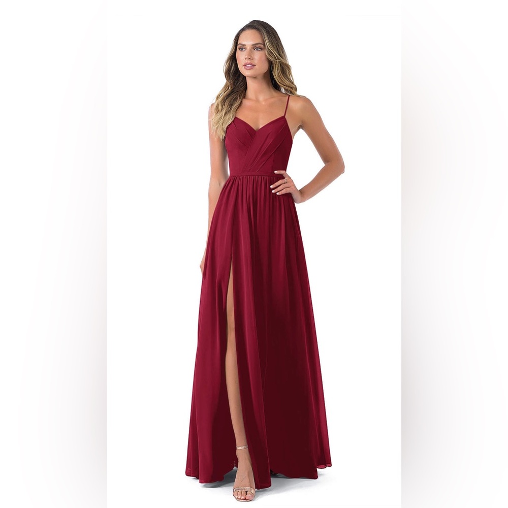 Azazie Cora dress in Mulberry.
